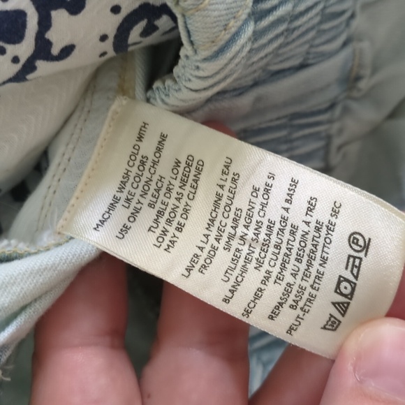 Free People Lady Luck Paperbag Denim Shorts Lightwash Vacation Sz XS - Picture 7 of 8